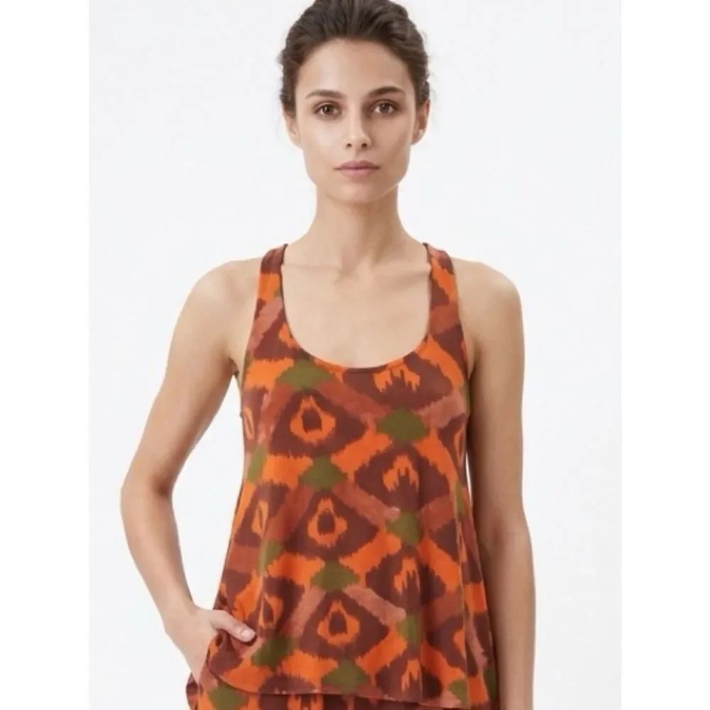 ANTHROPOLOGIE | TESTAMENT Tribal Print Earthy Tone Tank Top Women’s Size Small